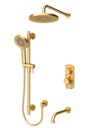 Tenzo ALYT33-501145-BG Alyss T-Box Kit 3 Functions Thermo Brushed Gold Finish