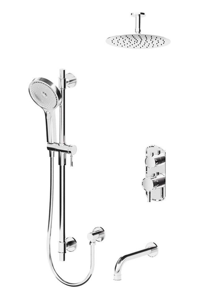 Tenzo ALYT33-511315-CR Alyss T-Box Kit 3 Functions Thermo Chrome Finish