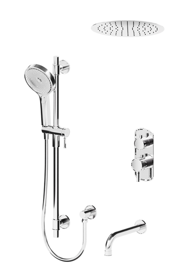 Tenzo ALYT33-511655-CR Alyss T-Box Kit 3 Functions Thermo Chrome Finish
