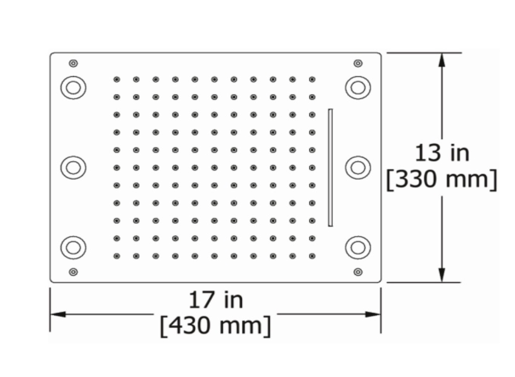 Tenzo CTS-1317LW-CR Ceiling Shwr Head & Waterfall 33X43Cm [13X17In] Led (6X) Chrome