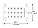 Tenzo CTS-1317LW-CR Ceiling Shwr Head & Waterfall 33X43Cm [13X17In] Led (6X) Chrome