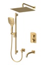 Tenzo DEPB33-501125-BG Delano T-Box Kit 3 Functions Pres Bal Brushed Gold Finish