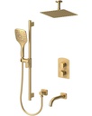 Tenzo DEPB33-511315-BG Delano T-Box Kit 3 Functions Pres Bal Brushed Gold Finish