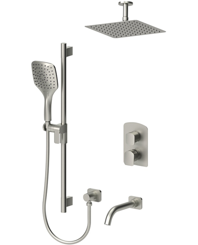 Tenzo DEPB33-511315-BN Delano T-Box Kit 3 Functions Pres Bal Brushed Nickel Finish