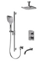 Tenzo DEPB33-511345-CR Delano T-Box Kit 3 Functions Pres Bal Chrome Finish