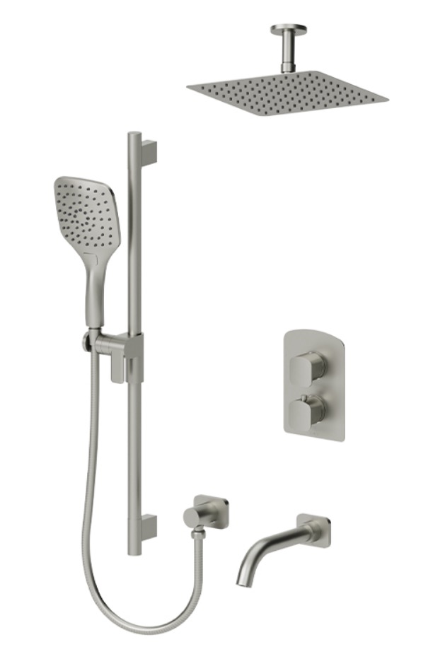 Tenzo DET33-511315-BN Delano T-Box Kit 3 Functions Thermo Brushed Nickel Finish