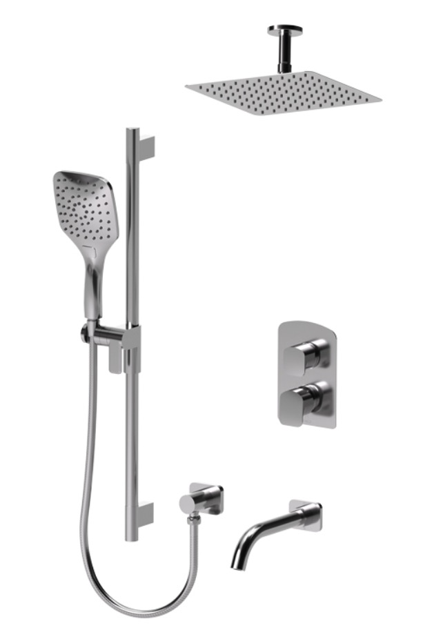 Tenzo DET33-511315-CR Delano T-Box Kit 3 Functions Thermo Chrome Finish