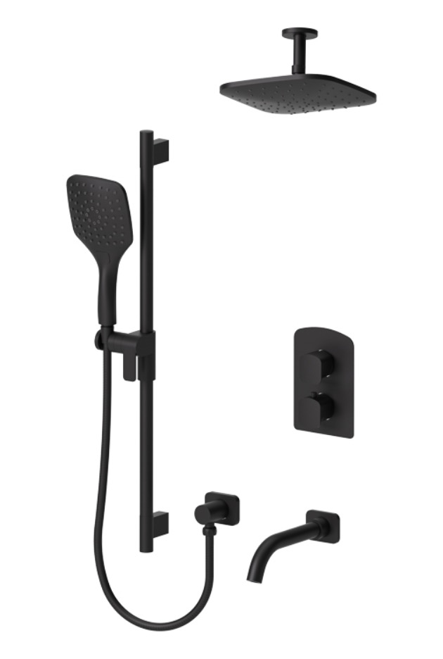 Tenzo DET33-511345-MB Delano T-Box Kit 3 Functions Thermo Mat Black Finish