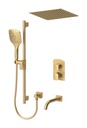 Tenzo DET33-511655-BG Delano T-Box Kit 3 Functions Thermo Brushed Gold Finish