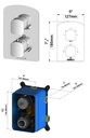 Tenzo DET33-BN Delano T-Box Valve 3 Functions Thermo Brushed Nickel Finish