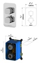 Tenzo QUT32-CR Quantum T-Box Valve 2 Functions Thermo Chrome Finish