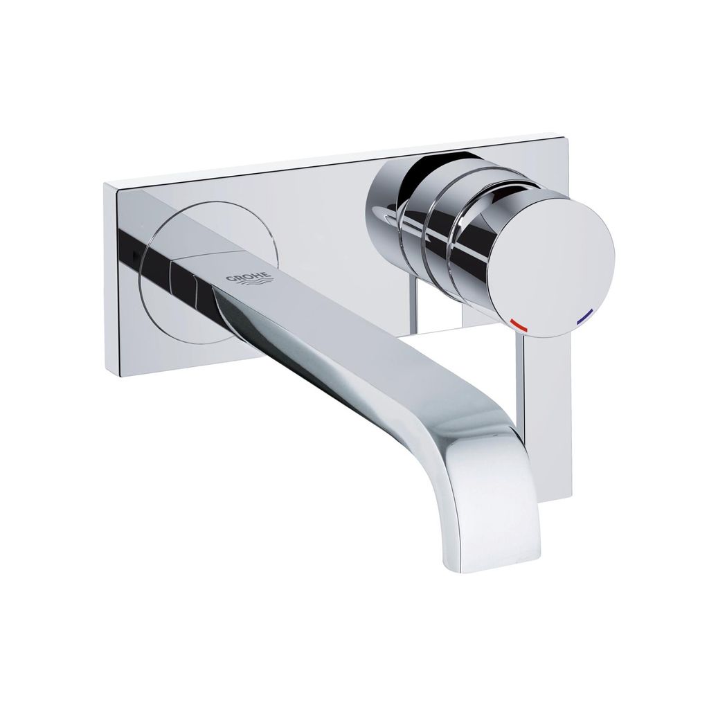 Grohe 1938700A Allure Two Hole Wall Mount M Size Bathroom Faucet Chrome 1