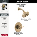 Delta 142749-CZ Shower Rough & Trim 1L 14S