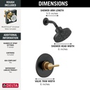 Delta 142749-GZ Shower Rough & Trim 1L 14S