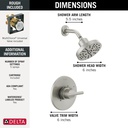 Delta 142749-SS Shower Rough & Trim 1L 14S