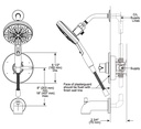 Delta 144749-CZ-HS Tub/Shower Rough & Trim 1L 14S Suredock