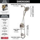 Delta 144749-SS-HS Tub/Shower Rough & Trim 1L 14S Suredock