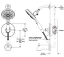 Delta 144749-SS-HS Tub/Shower Rough & Trim 1L 14S Suredock