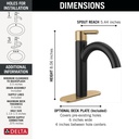 Delta 15749LF-GZ Single Lever Bathroom Faucet