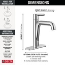Delta 15849LF Single-Hole Bathroom Faucet 1L