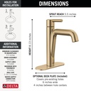 Delta 15849LF-CZ Single-Hole Bathroom Faucet 1L