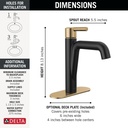 Delta 15849LF-GZ Single Lever Bathroom Faucet
