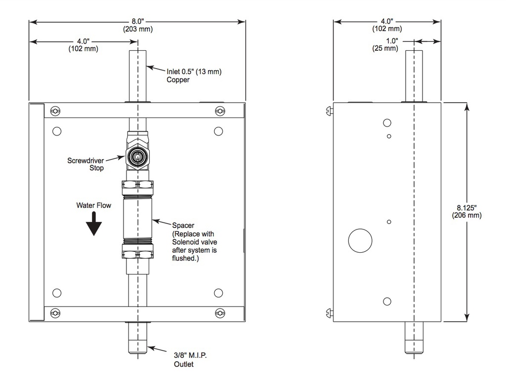 Delta 1600T9003RI E-Concealed Hw Urinal Valve Ri