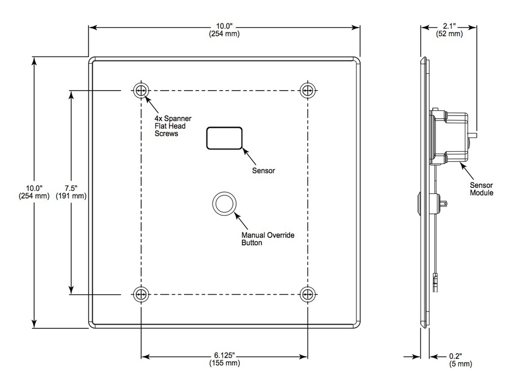 Delta 1600T9003TR E-Concealed Hw Urinal Valve Tr