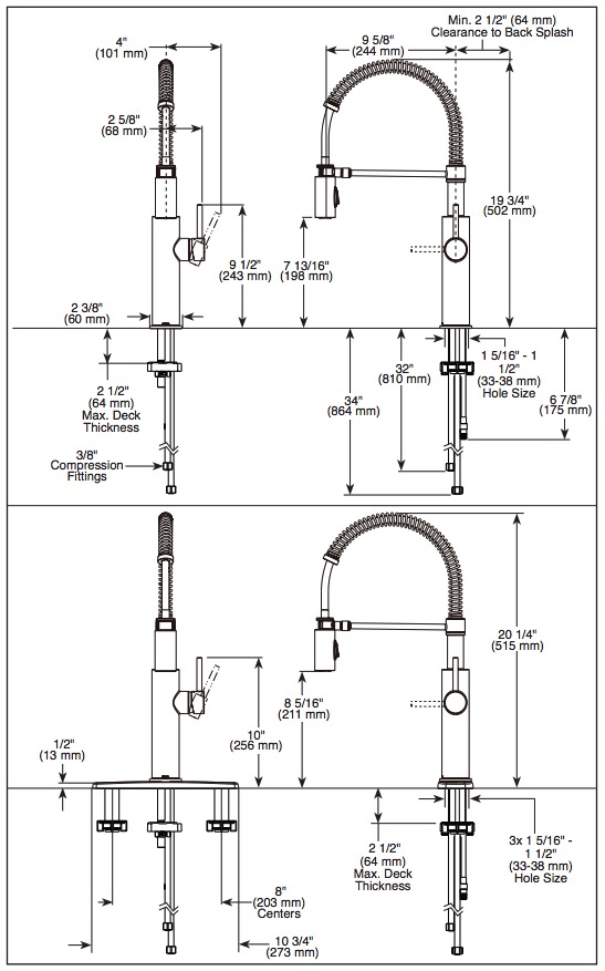 Delta 18803-DST Delta Antoni Collection Pull-Down Kitchen Faucet 1L