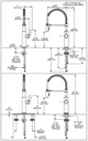 Delta 18803-DST Delta Antoni Collection Pull-Down Kitchen Faucet 1L