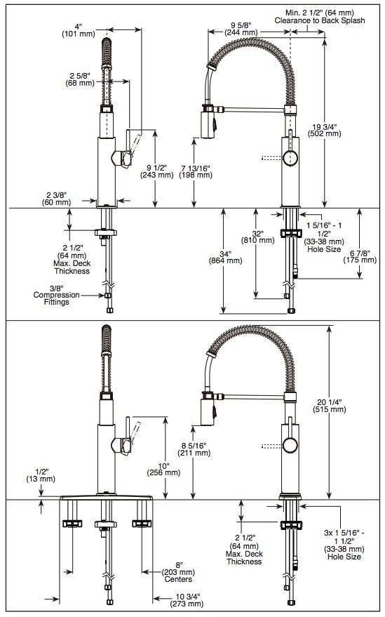 Delta 18803-SP-DST Delta Antoni Collection Pull-Down Kitchen Faucet 1L