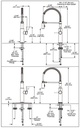 Delta 18803-SP-DST Delta Antoni Collection Pull-Down Kitchen Faucet 1L