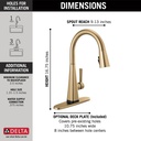 Delta 19802TZ-CZ-DST Touch2O Pull-Down Kitchen Faucet 1L