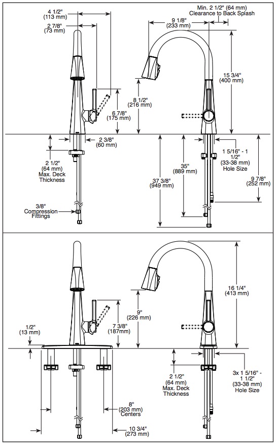 Delta 19802Z-CZ-DST Pull-Down Kitchen Faucet 1L