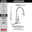 Delta 19802Z-DST Pull-Down Kitchen Faucet 1L