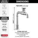 Delta 1990LFC Broderick True Bar Faucet 1C 