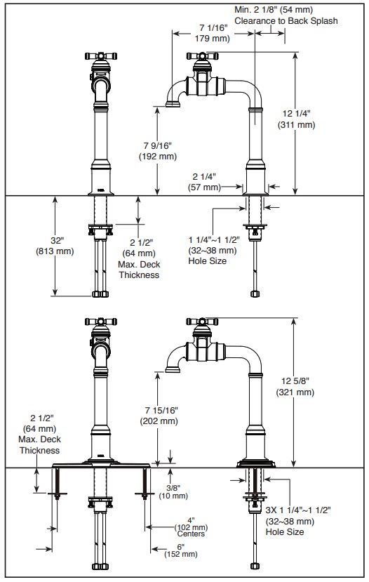 Delta 1990LFC Broderick True Bar Faucet 1C 