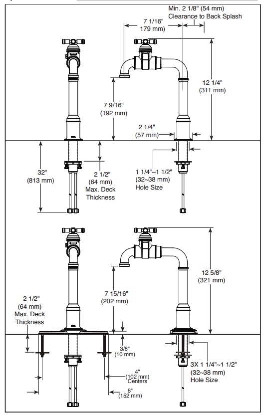 Delta 1990LFC-AR Broderick True Bar Faucet 1C 
