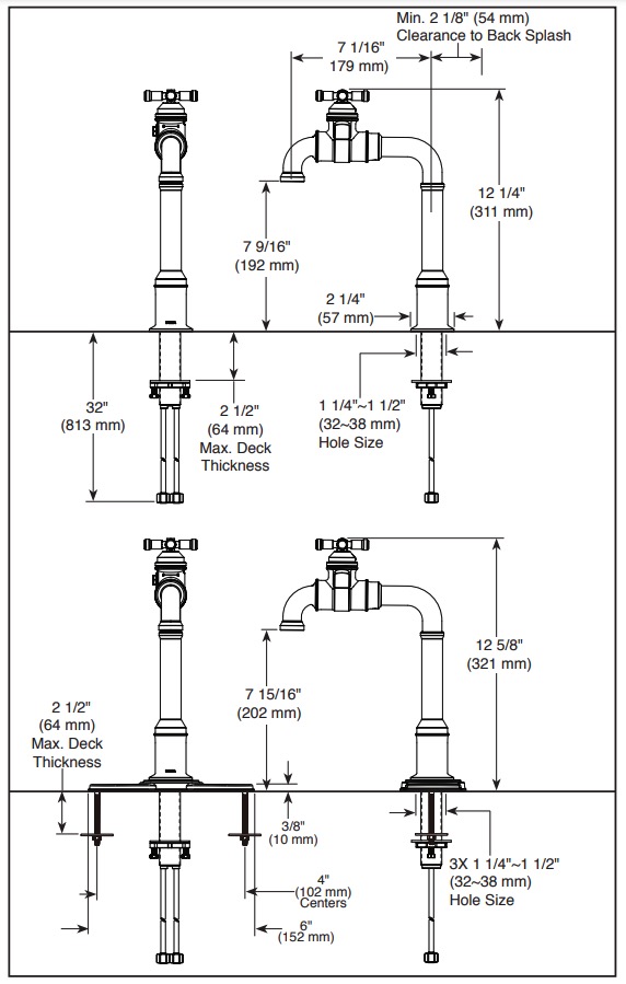 Delta 1990LFC-CZ Broderick True Bar Faucet 1C 
