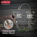 Delta 19933-SPSD-DST Trask Single Handle Pull-Down Kitchen Faucet With Soap Dispenser