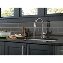 Delta 19933-SPSD-DST Trask Single Handle Pull-Down Kitchen Faucet With Soap Dispenser