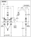 Delta 2390L-CZ-DST Broderick Pull-Down Bridge Kit W/Shieldspray 2L 
