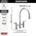 Delta 2390L-DST Broderick Pull-Down Bridge Kit W/Shieldspray 2L 