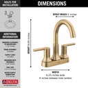 Delta 2559-CZMPU-DST Two Handle Centre Set Faucet