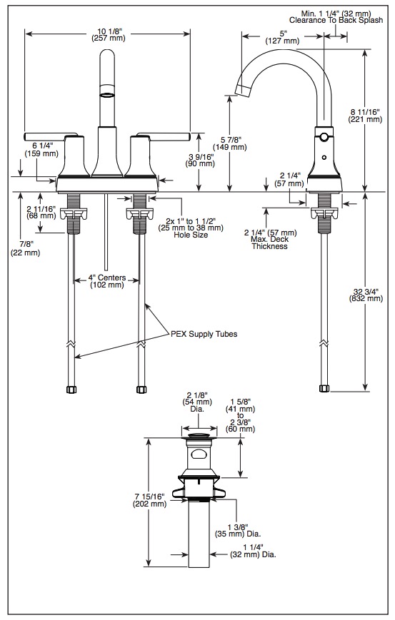 Delta 2559-MPU-DST Two Handle Centre Set Faucet