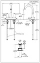 Delta 2559-MPU-DST Two Handle Centre Set Faucet