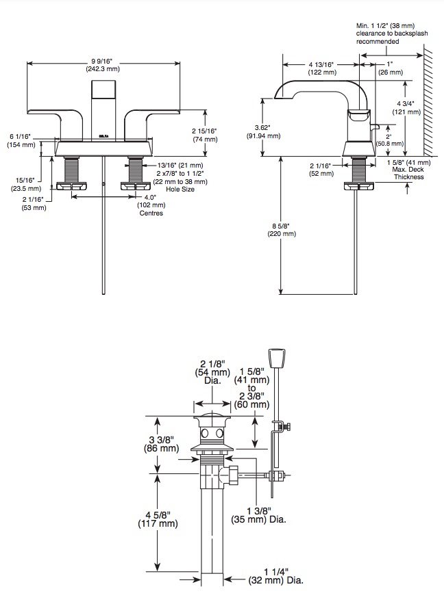 Delta 2563LF-SS Kitano Two Handle Lavatory Faucet 