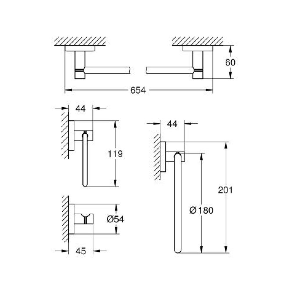 Grohe 40823EN1 Essentials Master Bathroom Accessories Set Brushed Nickel 2