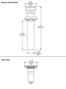 Delta 33W576BL Push Pop-Up Assembly Matte Black