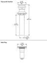 Delta 33W576RB Push Pop-Up Assembly 